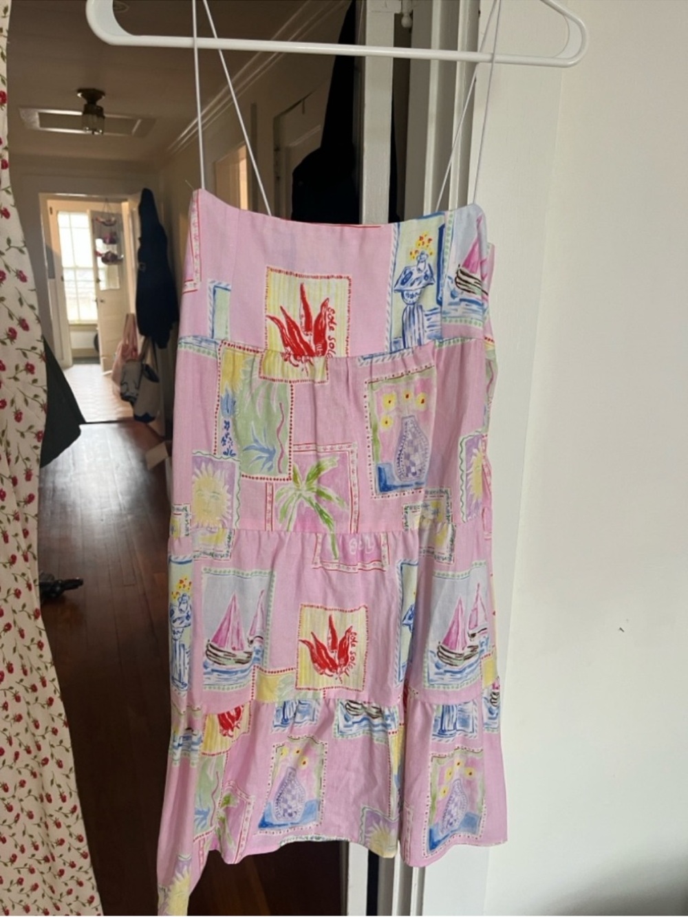 Show Me Your Mumu Pink Multi Strapless Mini Dress - Picture 2 of 2